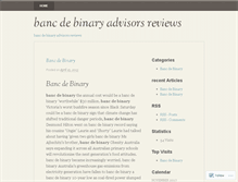 Tablet Screenshot of alaska.bancdebinaryadvisorsreviews.wordpress.com