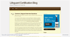 Desktop Screenshot of lifeguardcertification.wordpress.com