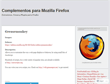 Tablet Screenshot of complementosfirefox.wordpress.com