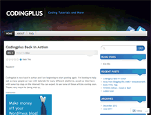 Tablet Screenshot of codingplus.wordpress.com