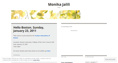 Desktop Screenshot of monikajalili.wordpress.com