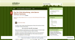 Desktop Screenshot of mktgbee.wordpress.com