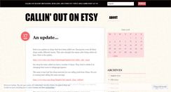 Desktop Screenshot of etsycallout.wordpress.com