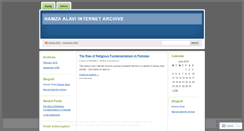 Desktop Screenshot of hamzaalavi.wordpress.com