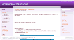Desktop Screenshot of invisiblearchitecture.wordpress.com