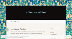 Desktop Screenshot of infiniterambling.wordpress.com