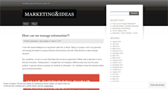 Desktop Screenshot of marketingandideas.wordpress.com