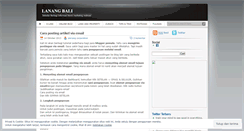Desktop Screenshot of lanangbali.wordpress.com