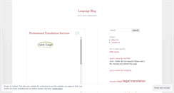 Desktop Screenshot of languagetranslationblog.wordpress.com