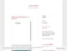 Tablet Screenshot of languagetranslationblog.wordpress.com