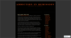 Desktop Screenshot of addictionremission.wordpress.com