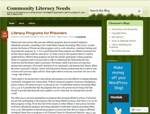 Tablet Screenshot of communityliteracyneeds.wordpress.com