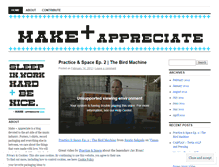 Tablet Screenshot of makeandappreciate.wordpress.com