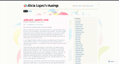 Desktop Screenshot of aliciarlopez.wordpress.com