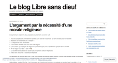 Desktop Screenshot of libresansdieu.wordpress.com