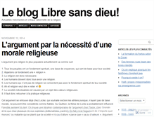 Tablet Screenshot of libresansdieu.wordpress.com