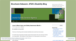 Desktop Screenshot of jfsadisabilityblog.wordpress.com