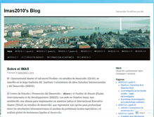 Tablet Screenshot of imas2010.wordpress.com