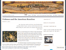 Tablet Screenshot of edgeofcivilization.wordpress.com