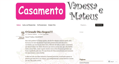 Desktop Screenshot of casamentovanessaemateus.wordpress.com
