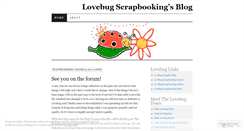 Desktop Screenshot of lovebugscrapbooking.wordpress.com