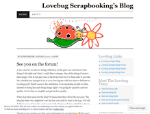 Tablet Screenshot of lovebugscrapbooking.wordpress.com