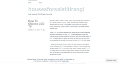Desktop Screenshot of housesforsaletitirangi.wordpress.com
