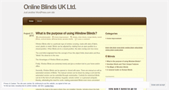Desktop Screenshot of onlineblindsukltd.wordpress.com