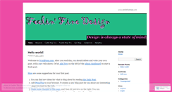 Desktop Screenshot of feelinfinedesign.wordpress.com