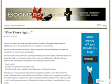 Tablet Screenshot of boomerslegacy.wordpress.com