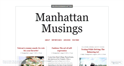 Desktop Screenshot of musingsinmanhattan.wordpress.com