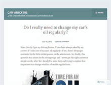 Tablet Screenshot of carwreckersauckland.wordpress.com