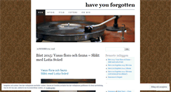 Desktop Screenshot of haveyouforgotten.wordpress.com