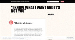 Desktop Screenshot of iknowwhatiwant.wordpress.com