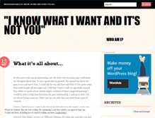 Tablet Screenshot of iknowwhatiwant.wordpress.com