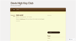 Desktop Screenshot of dhskeyclub.wordpress.com