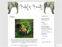 Tablet Screenshot of beliefinbeauty.wordpress.com