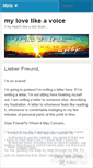 Mobile Screenshot of mylovelikeavoice.wordpress.com