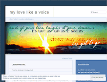 Tablet Screenshot of mylovelikeavoice.wordpress.com