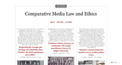 Desktop Screenshot of comparativemedialawandethics.wordpress.com