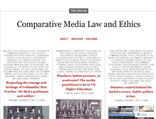 Tablet Screenshot of comparativemedialawandethics.wordpress.com