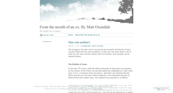 Desktop Screenshot of fromthemouthofanox.wordpress.com