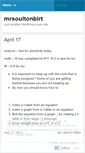 Mobile Screenshot of mrsoultonbirt.wordpress.com
