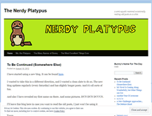 Tablet Screenshot of nerdyplatypus.wordpress.com