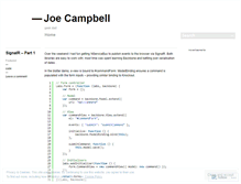 Tablet Screenshot of joecampbell.wordpress.com