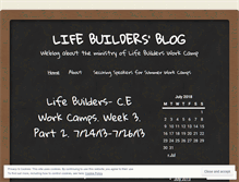 Tablet Screenshot of lifebuildersblog.wordpress.com