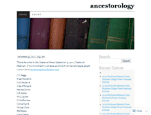 Tablet Screenshot of ancestorology.wordpress.com