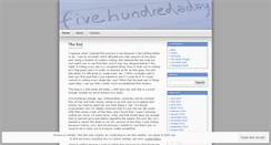 Desktop Screenshot of fivehundredaday.wordpress.com