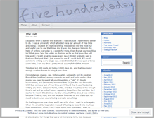 Tablet Screenshot of fivehundredaday.wordpress.com