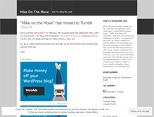 Tablet Screenshot of mikeonthemove.wordpress.com